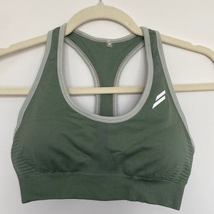 Do You Even- Scrunch Seamless Crop, Sage Green (medium)